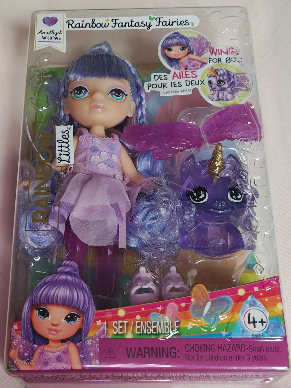 Rainbow Fantasy Fairies Amethyst Willow Doll In Brand New Condition